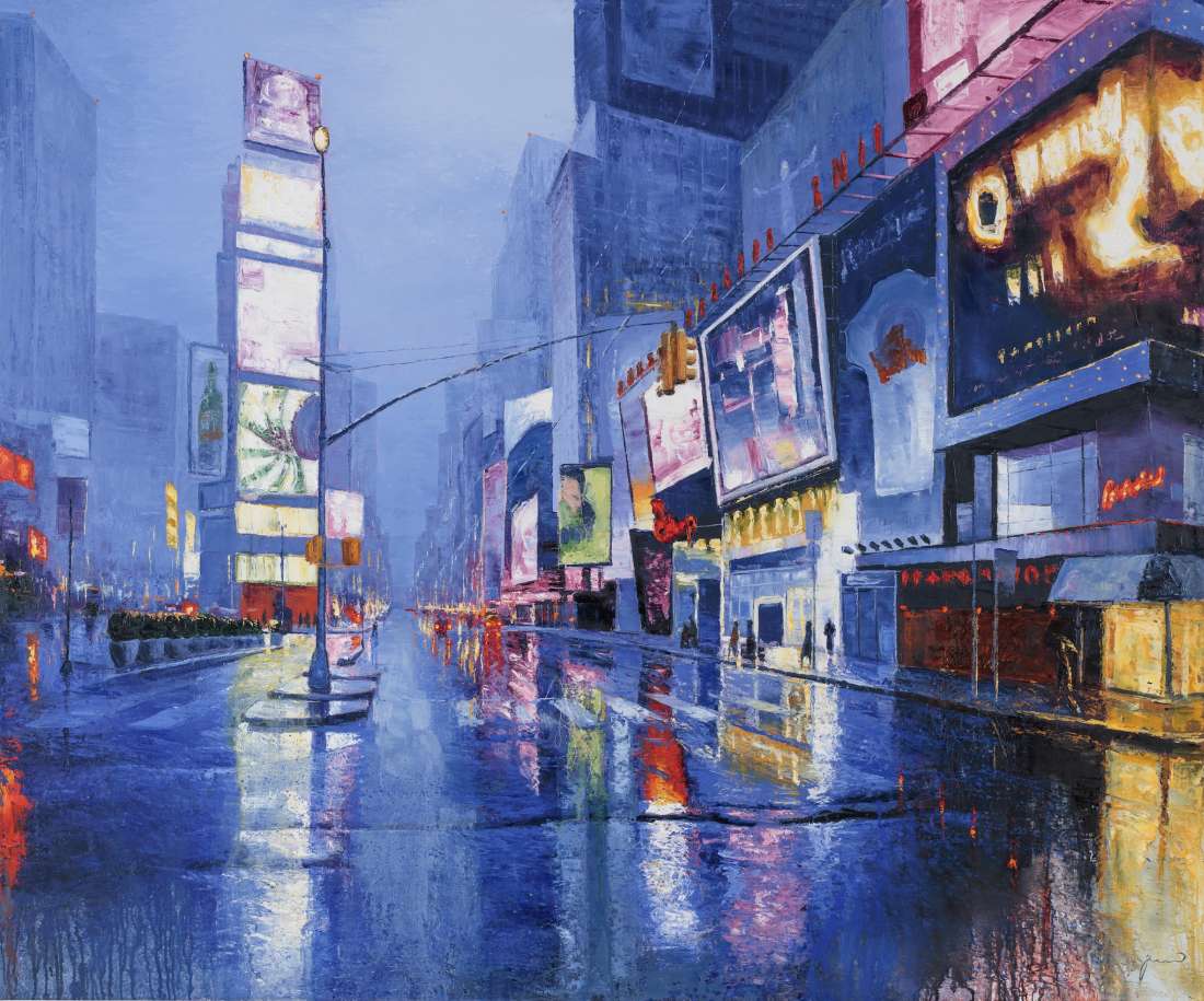 NYC Rain 150×180